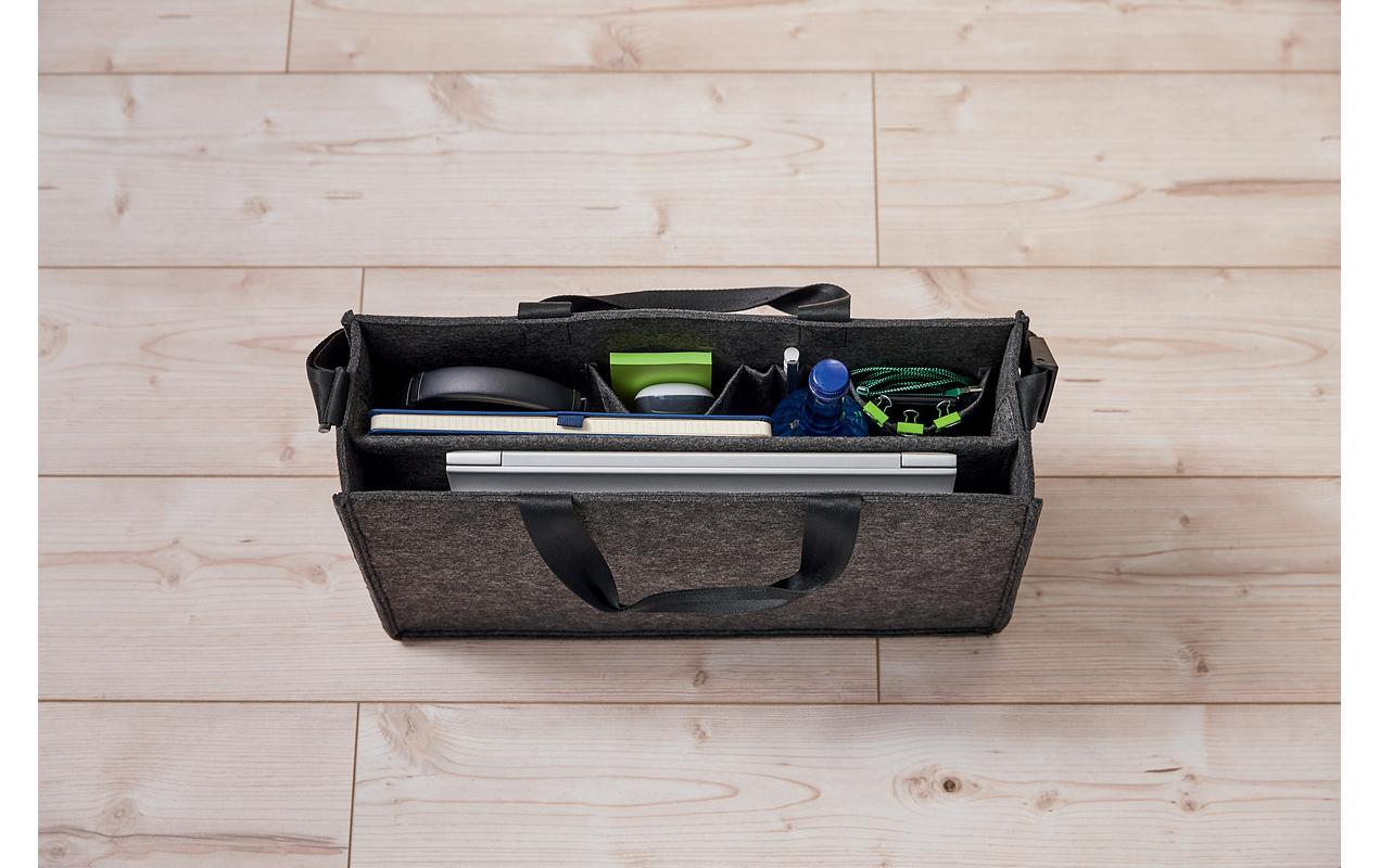 Sigel Desk-Sharing-Tasche – für Notebooks bis 17,3", Filz, Grau