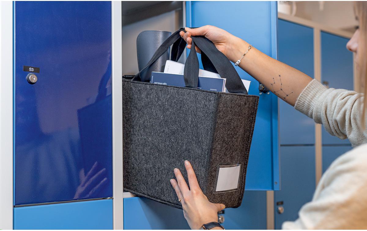Sigel Desk-Sharing-Tasche – für Notebooks bis 17,3", Filz, Grau