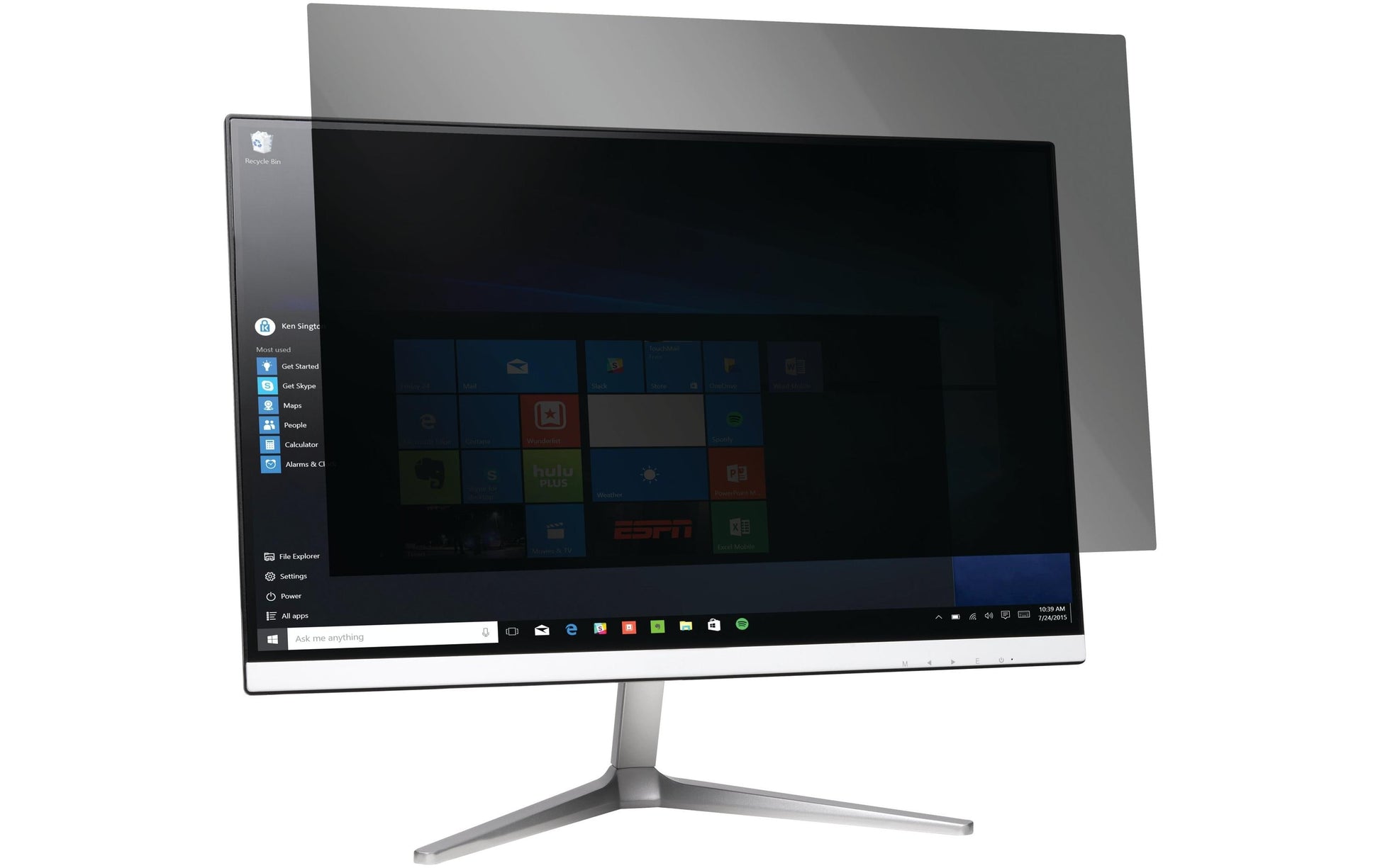 Kensington Displayschutz für Monitore bis 24" (519×325 mm) – Schwarz