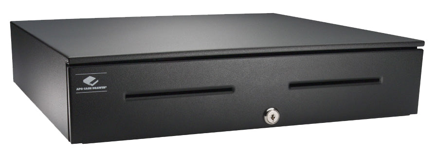 apg Solutions 4001 – Kassenschublade, 4 Scheine/8 Münzen, 457 × 424 × 107 mm, Schwarz