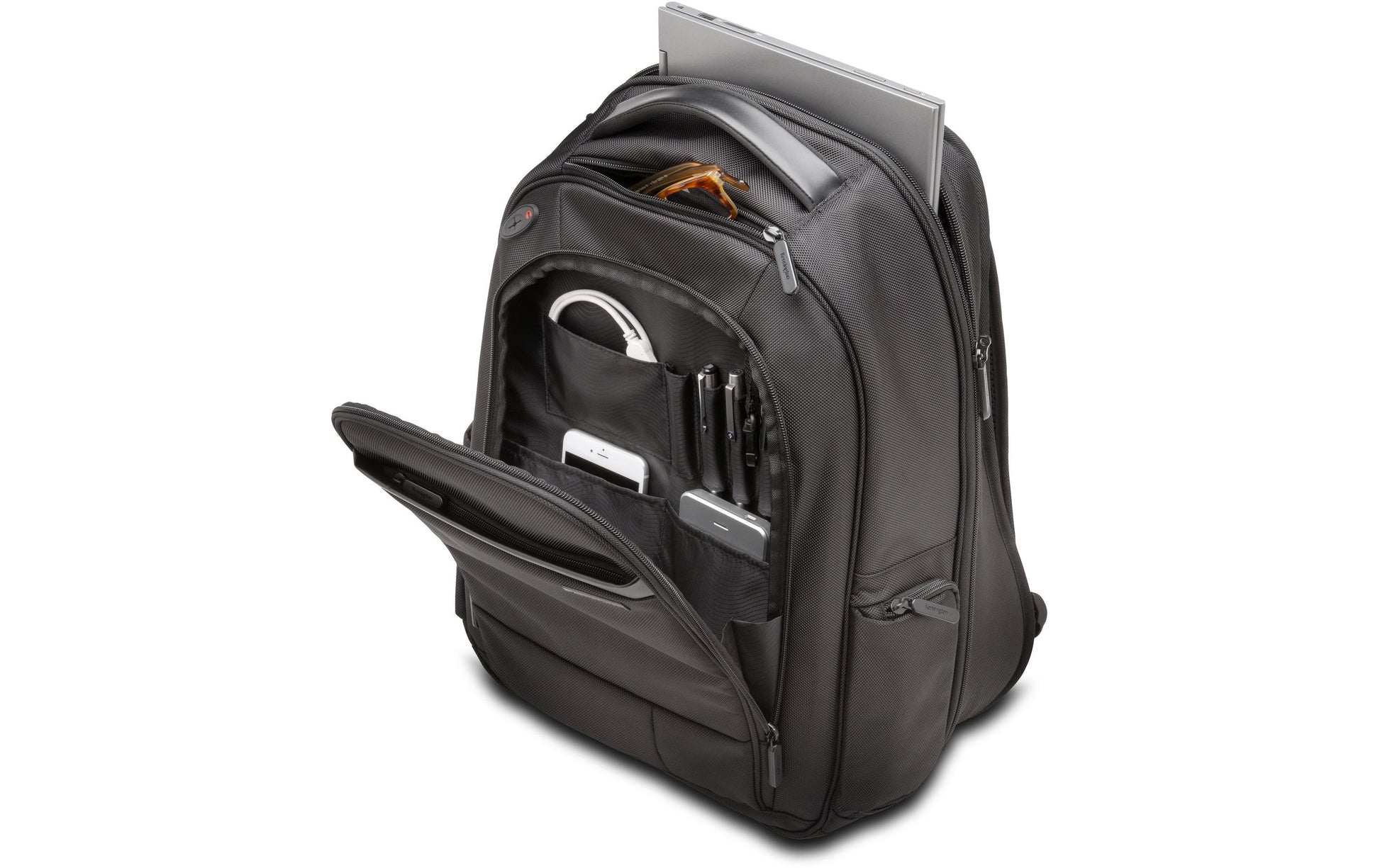 Kensington Notebook-Rucksack Contour 2.0 17 PRO – 29 l, wasserfest, Polyester – schwarz, 394 × 495 × 242 mm
