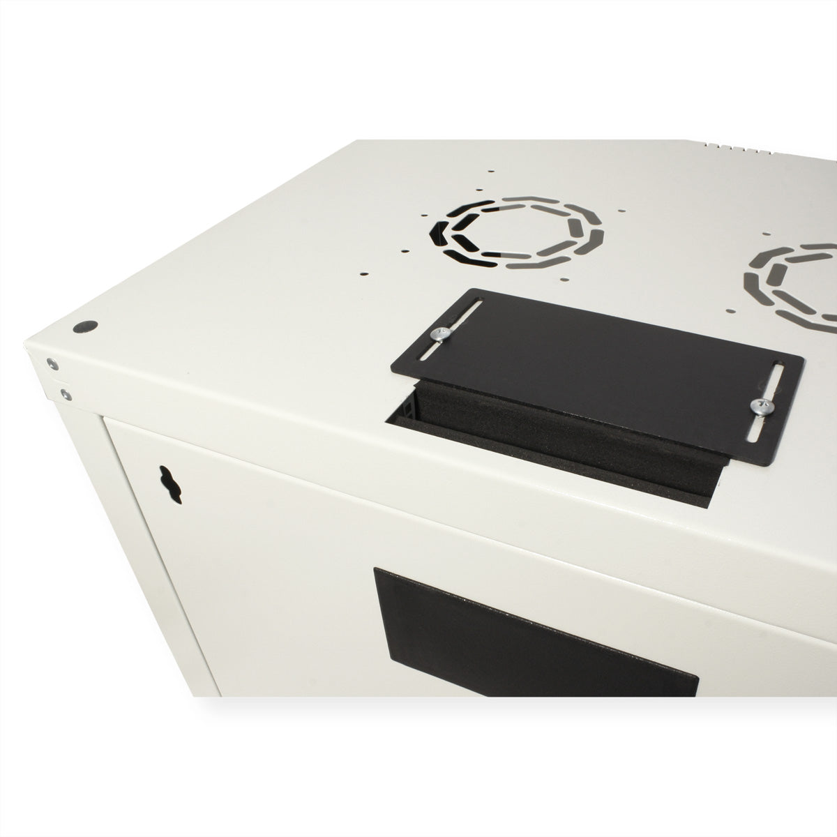 ROLINE Pro – 19" Wandverteiler 7U, IP20, abschliessbar, 600 × 450 × 418 mm, lichtgrau