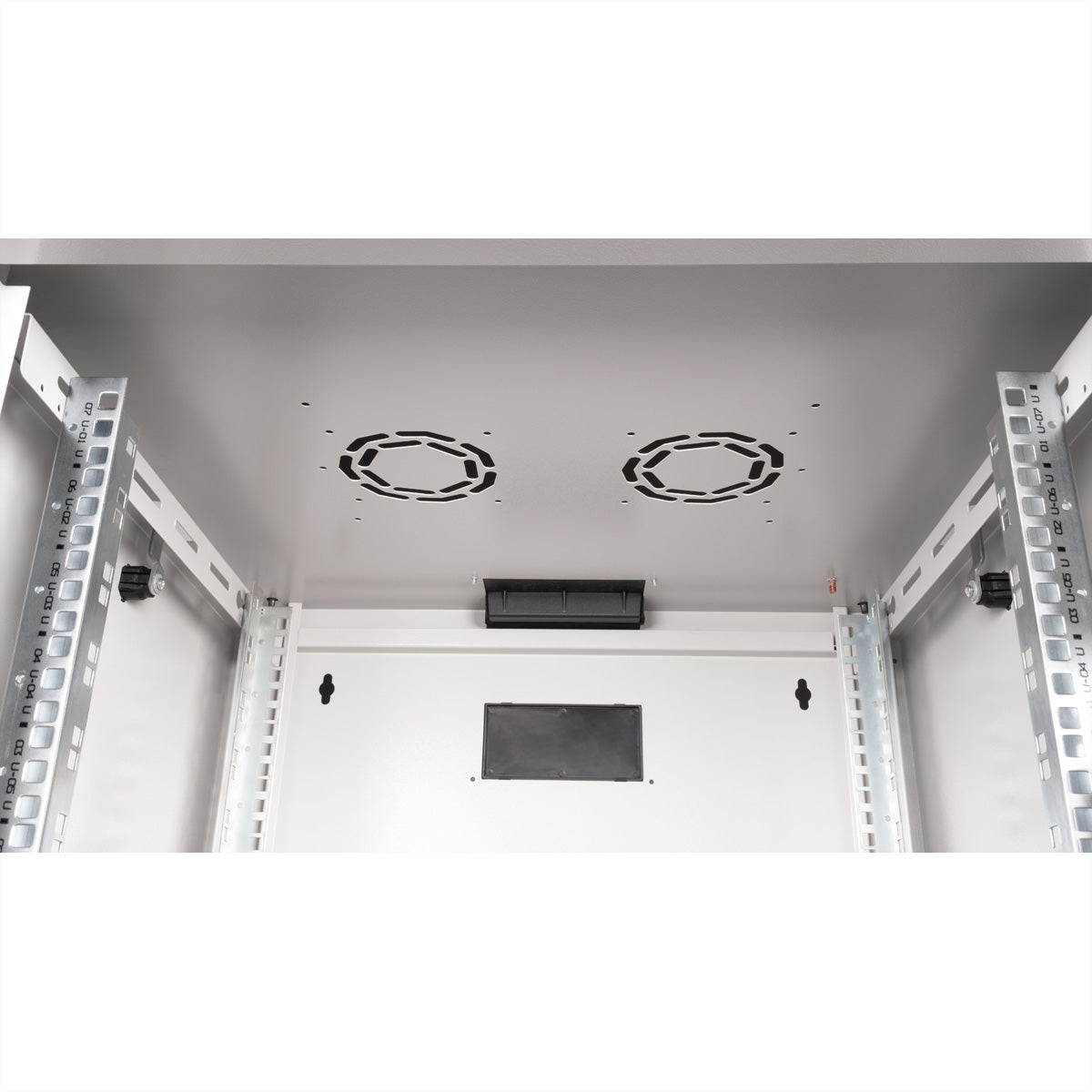 ROLINE Pro – 19" Wandverteiler 7U, IP20, abschliessbar, 600 × 600 × 418 mm, lichtgrau