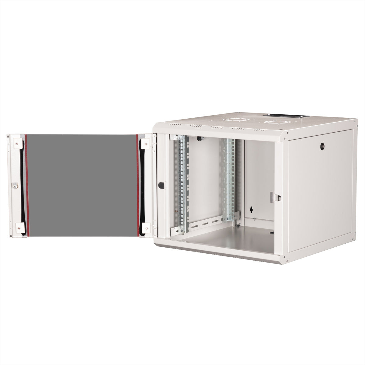 ROLINE Pro – 19" Wandverteiler 9U, IP20, abschliessbar, 600 × 600 × 505 mm, lichtgrau, Stahl