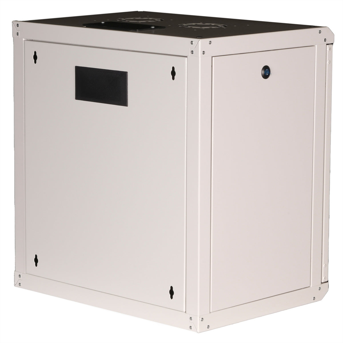 ROLINE Pro – 19" Wandverteiler 12U, IP20, abschliessbar, 450 × 600 × 640 mm, lichtgrau, Stahl