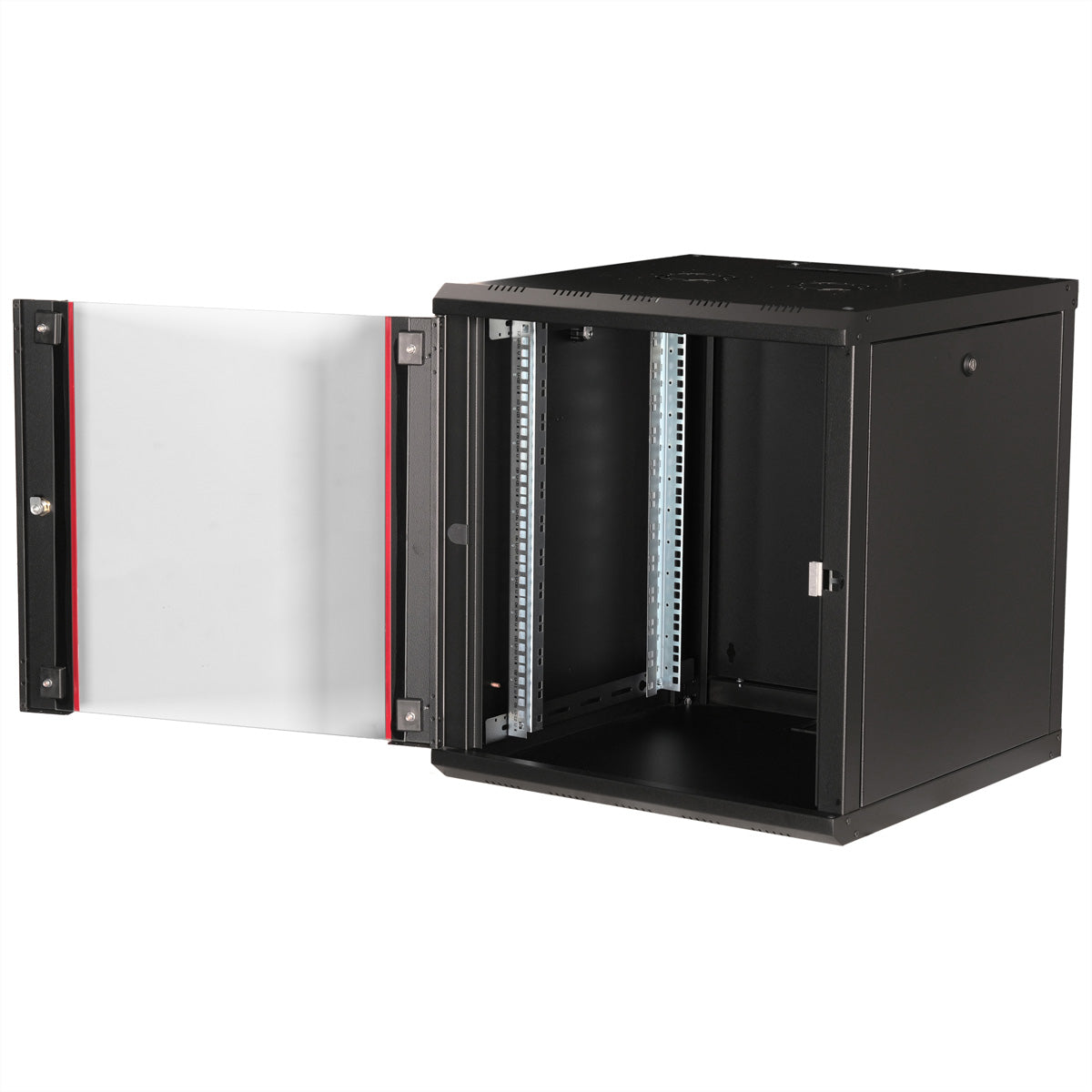 ROLINE Pro – 19" Wandverteiler 12U, IP20, abschliessbar, 600 × 600 × 640 mm, schwarz, Stahl