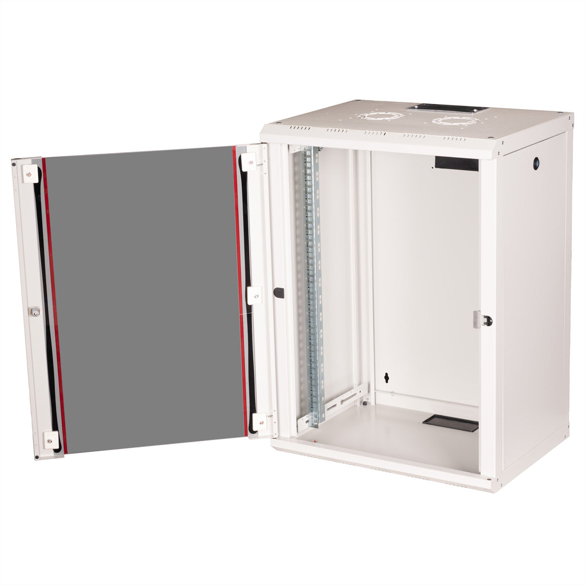 ROLINE Pro – 19" Wandverteiler 16U, IP20, abschliessbar, 600 × 450 × 818 mm, lichtgrau, Stahl
