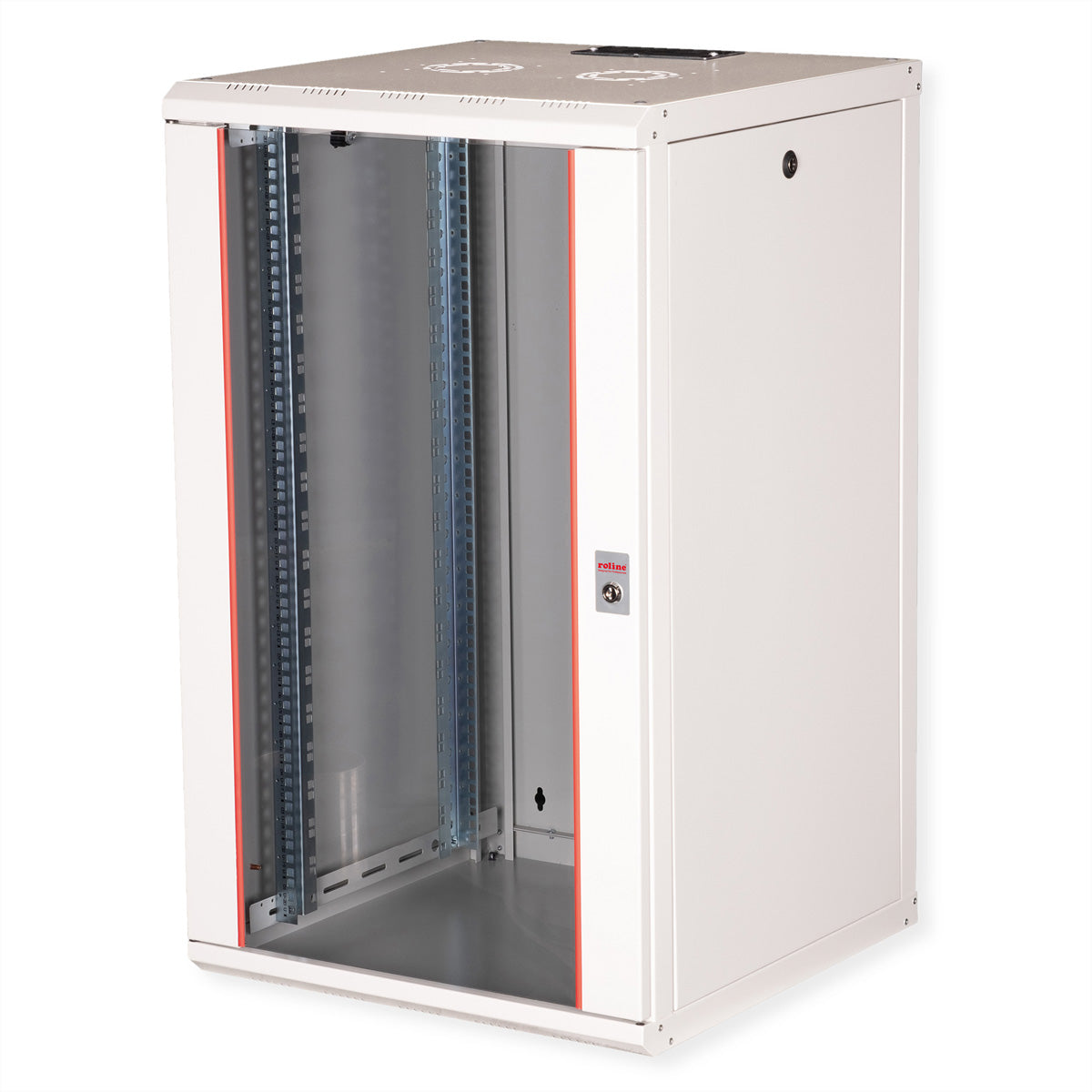ROLINE Pro – 19" Wandverteiler 20U, IP20, abschliessbar, 600 × 600 × 996 mm, lichtgrau, Stahl
