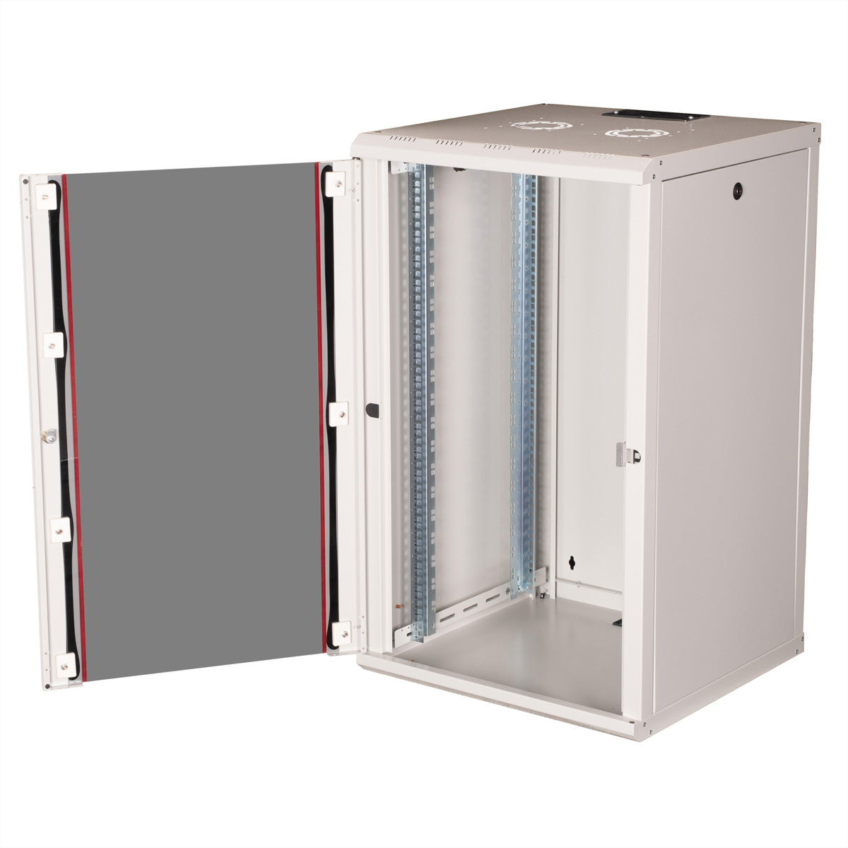 ROLINE Pro – 19" Wandverteiler 20U, IP20, abschliessbar, 600 × 600 × 996 mm, lichtgrau, Stahl