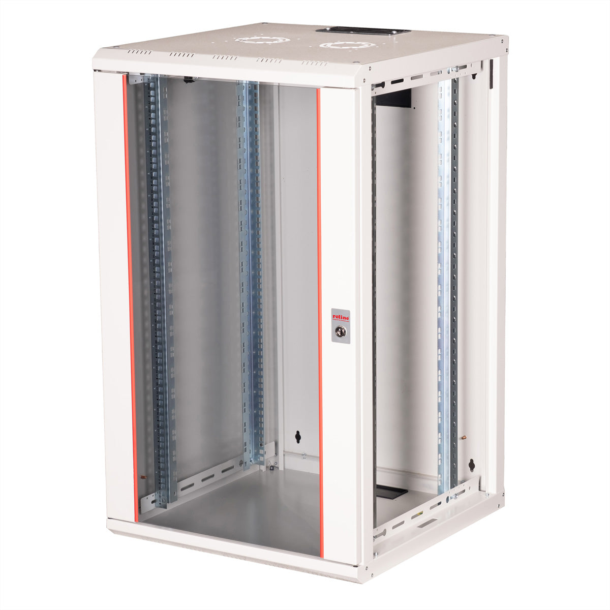 ROLINE Pro – 19" Wandverteiler 20U, IP20, abschliessbar, 600 × 600 × 996 mm, lichtgrau, Stahl