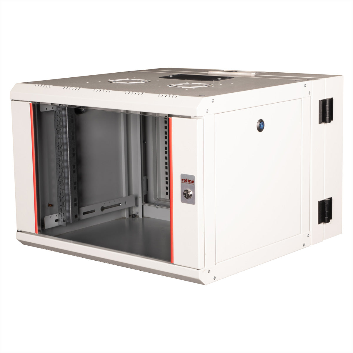 ROLINE Pro – 19" Wandverteiler 7U, IP20, abschliessbar, 600 × 600 × 418 mm, lichtgrau, Stahl
