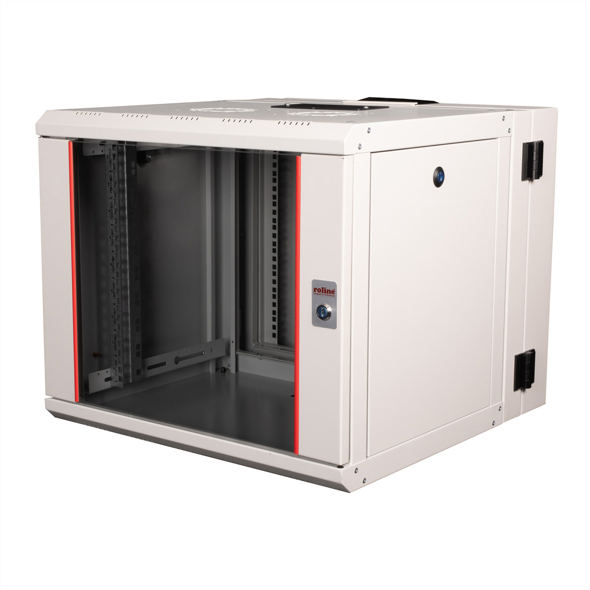 ROLINE Pro – 19" Wandverteiler 9U, IP20, abschliessbar, 600 × 600 × 505 mm, lichtgrau