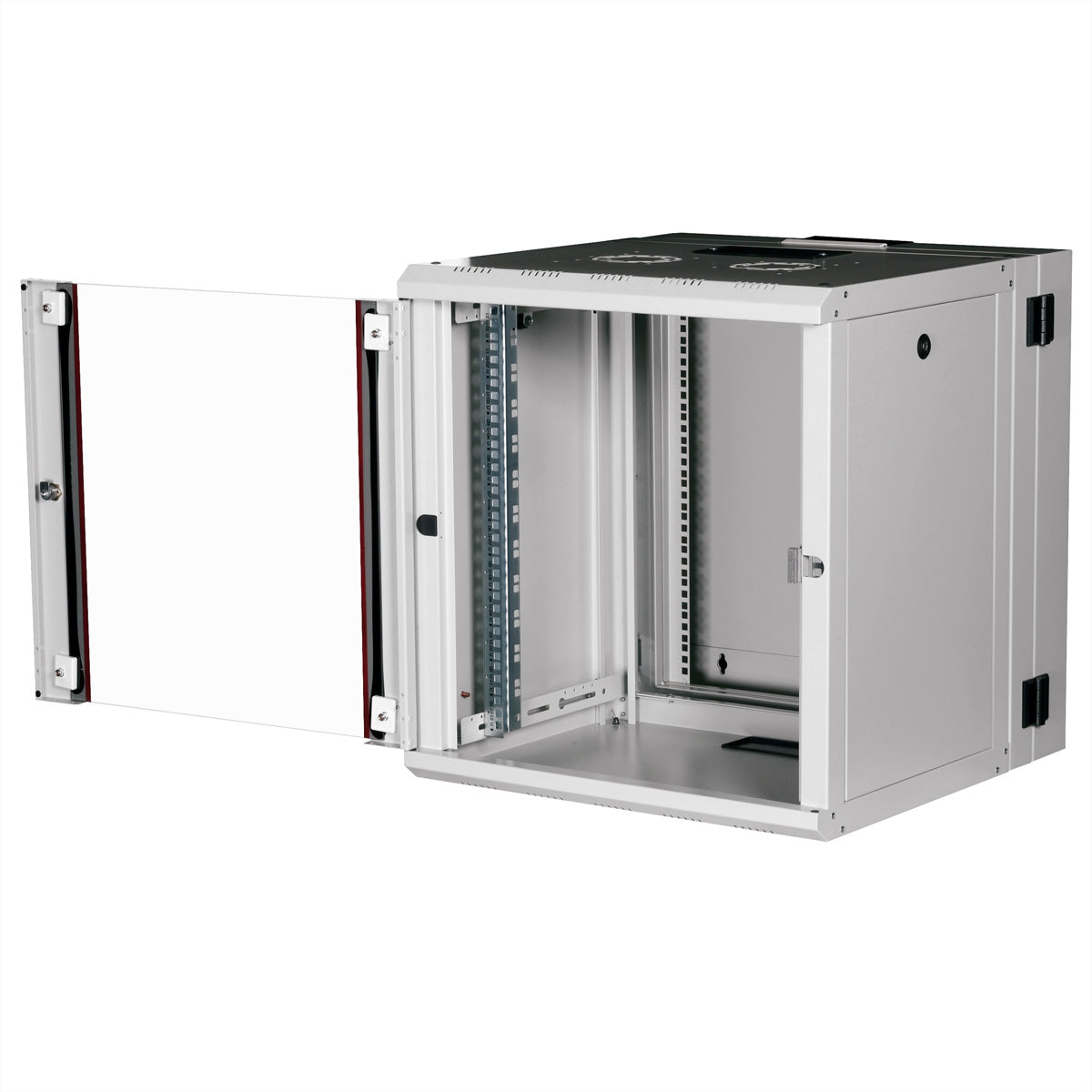 ROLINE Pro – 19" Wandverteiler 12U, IP20, abschliessbar, 600 × 600 × 640 mm, lichtgrau, Stahl