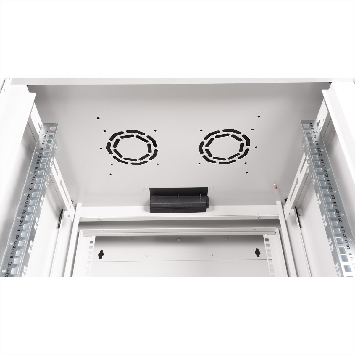 ROLINE Pro – 19" Wandverteiler 12U, IP20, abschliessbar, 600 × 600 × 640 mm, lichtgrau, Stahl