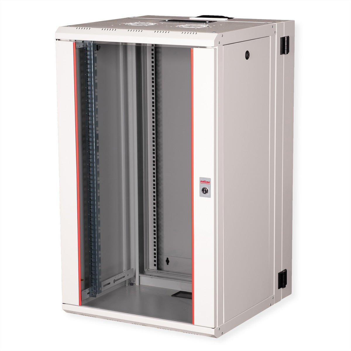 ROLINE Pro – 19" Wandverteiler 20U, IP20, abschliessbar, 600 × 600 × 996 mm, lichtgrau, Stahl