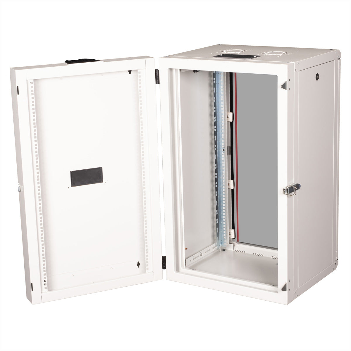 ROLINE Pro – 19" Wandverteiler 20U, IP20, abschliessbar, 600 × 600 × 996 mm, lichtgrau, Stahl