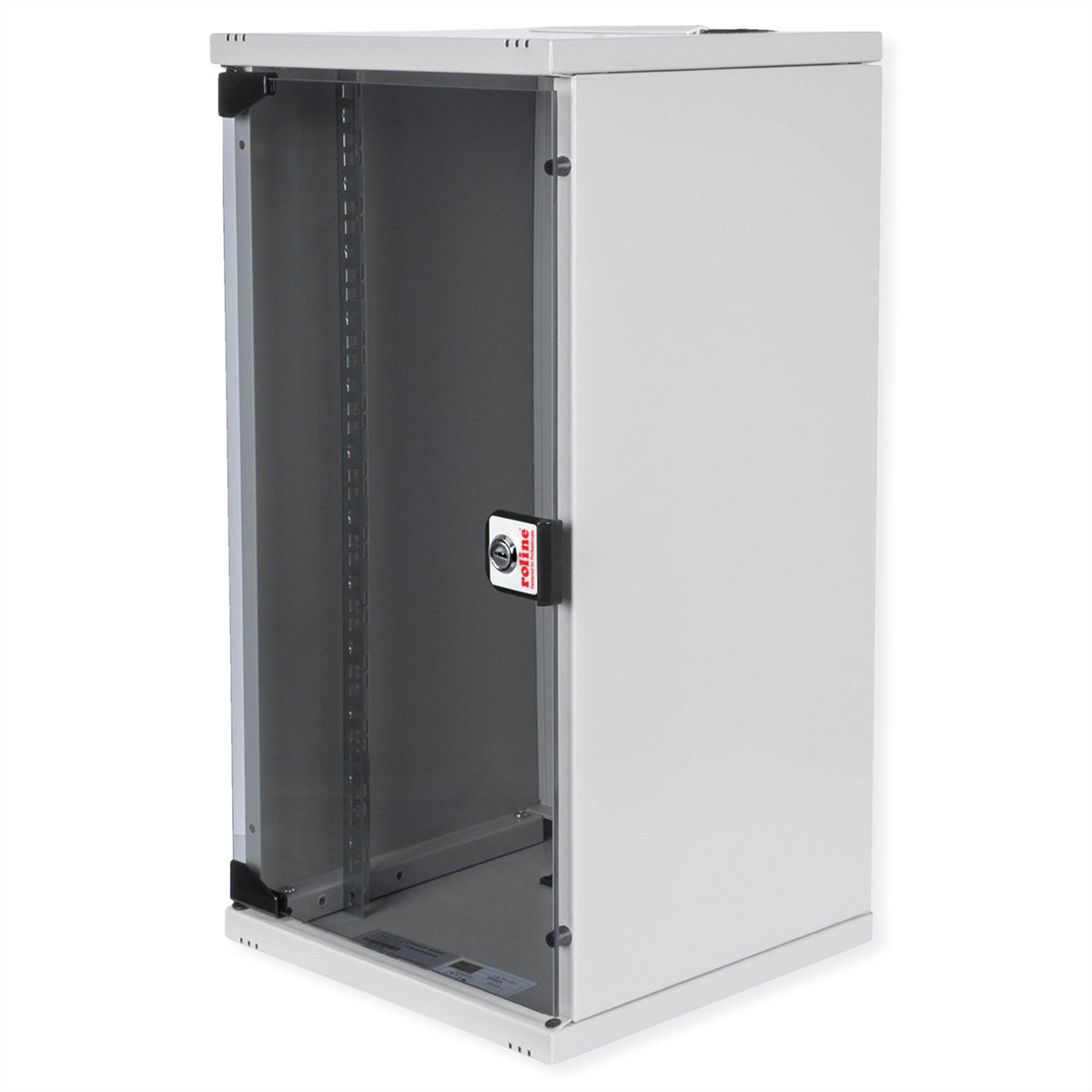 ROLINE 10" Wandverteiler 12U, IP20, 300 × 300 × 595 mm, Lichtgrau, Stahl