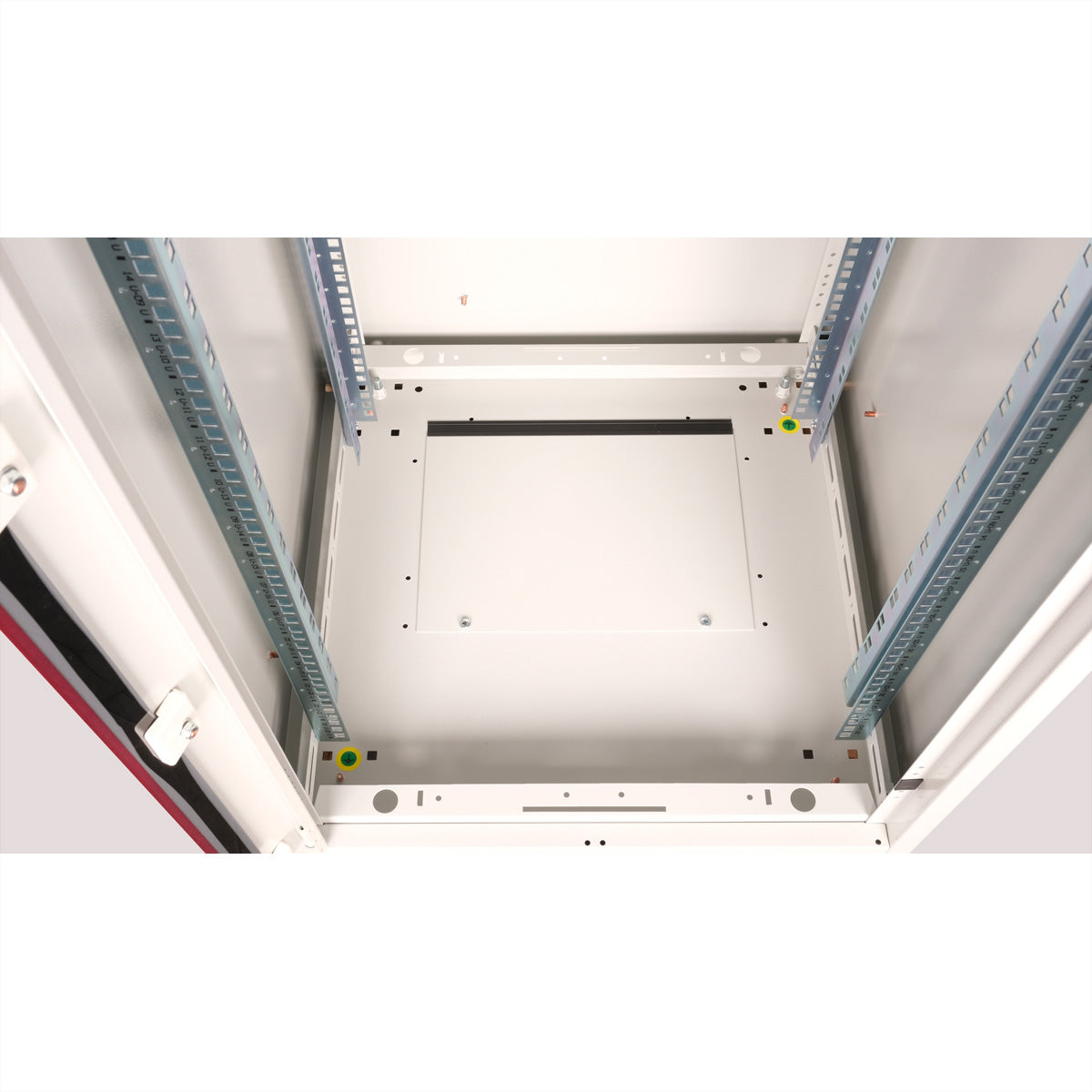ROLINE Basic – 19" Netzwerkschrank 22U, IP20, abschliessbar, 600 × 600 × 1125 mm, lichtgrau, Stahl