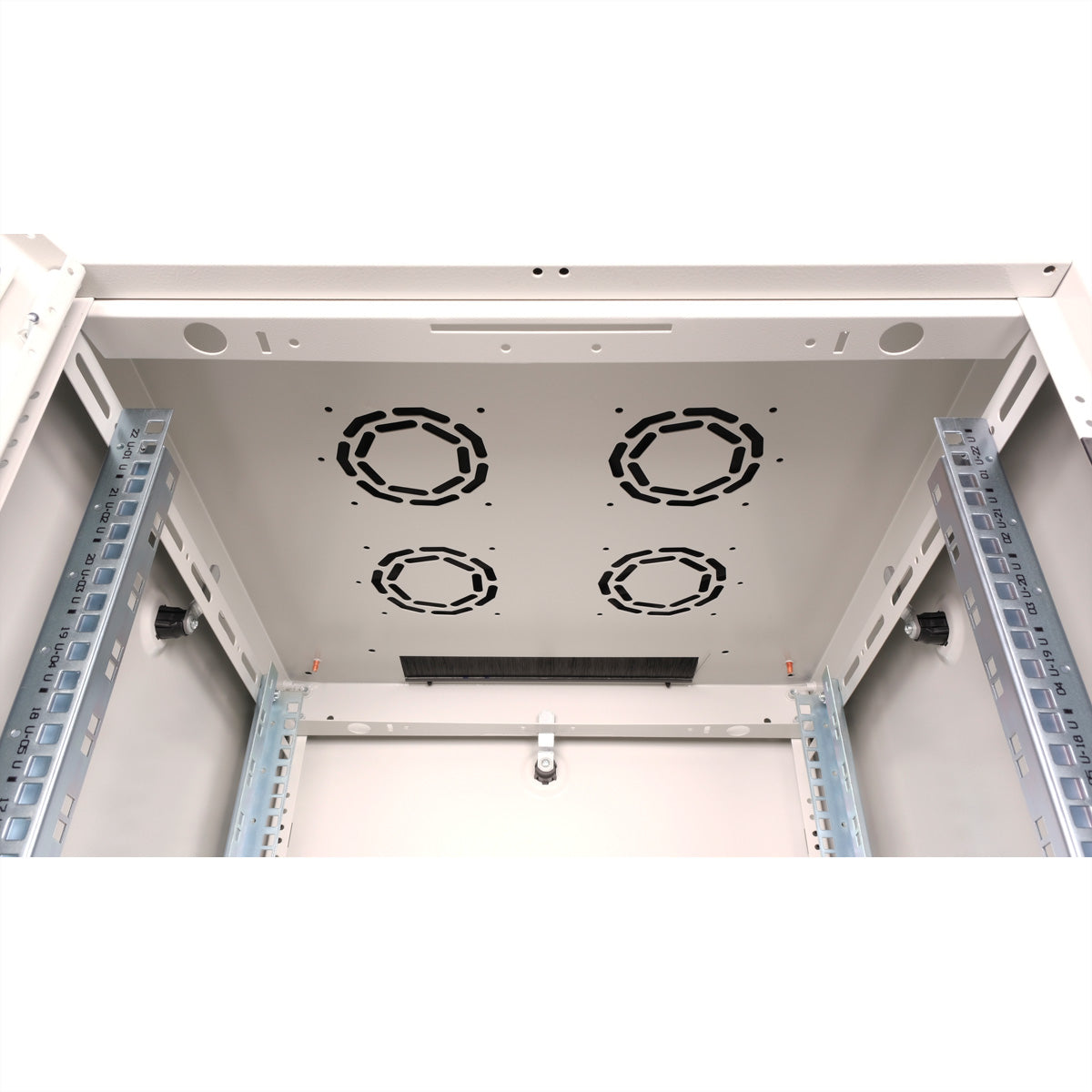 ROLINE Basic – 19" Netzwerkschrank 22U, IP20, abschliessbar, 600 × 600 × 1125 mm, lichtgrau, Stahl