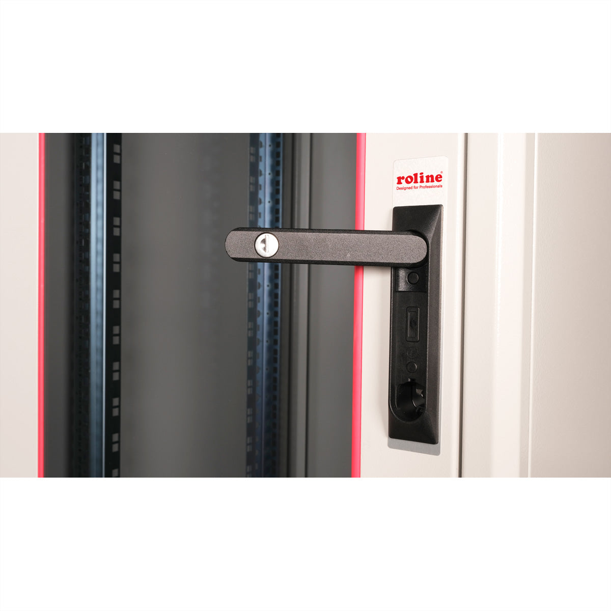 ROLINE Basic – 19" Netzwerkschrank 22U, IP20, abschliessbar, 600 × 600 × 1125 mm, lichtgrau, Stahl