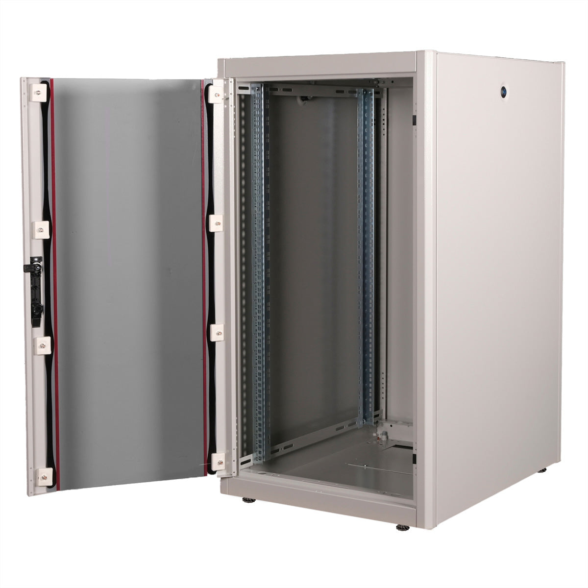 ROLINE Basic – 19" Netzwerkschrank 22U, abschliessbar, IP20, 600 × 800 × 1125 mm, lichtgrau, Stahl