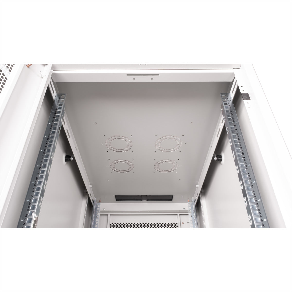 ROLINE Basic – 19" Netzwerkschrank 26U, IP20, abschliessbar, 600 × 1000 × 1300 mm, lichtgrau, Stahl
