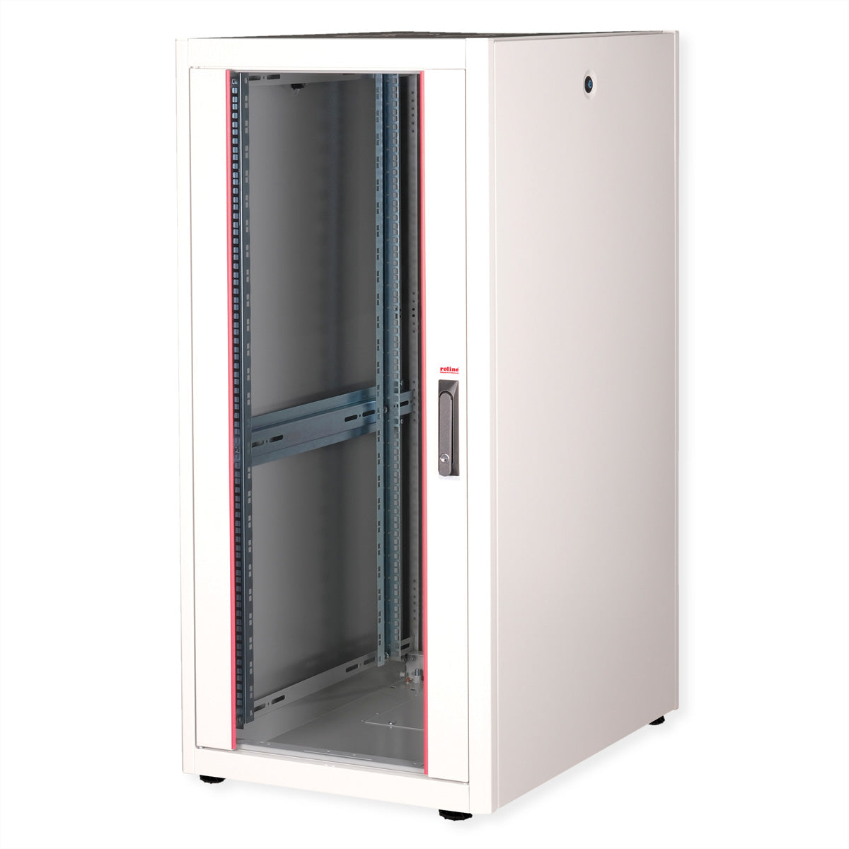 ROLINE Basic – 19" Netzwerkschrank 26U, IP20, abschliessbar, 600 × 800 × 1300 mm, lichtgrau, Stahl