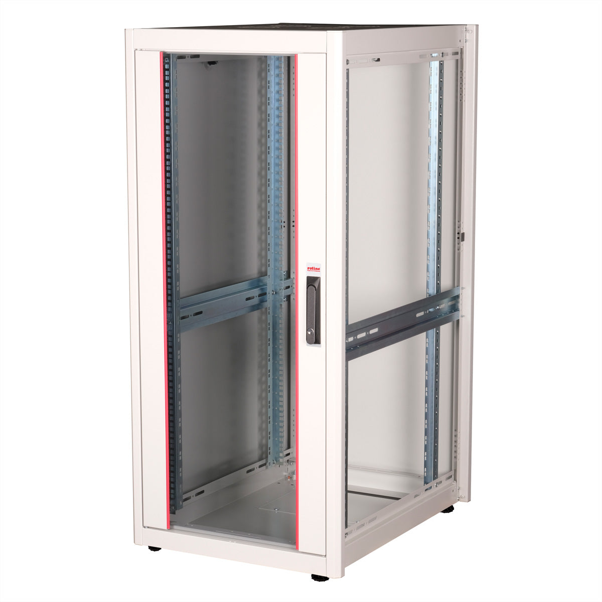 ROLINE Basic – 19" Netzwerkschrank 26U, IP20, abschliessbar, 600 × 800 × 1300 mm, lichtgrau, Stahl