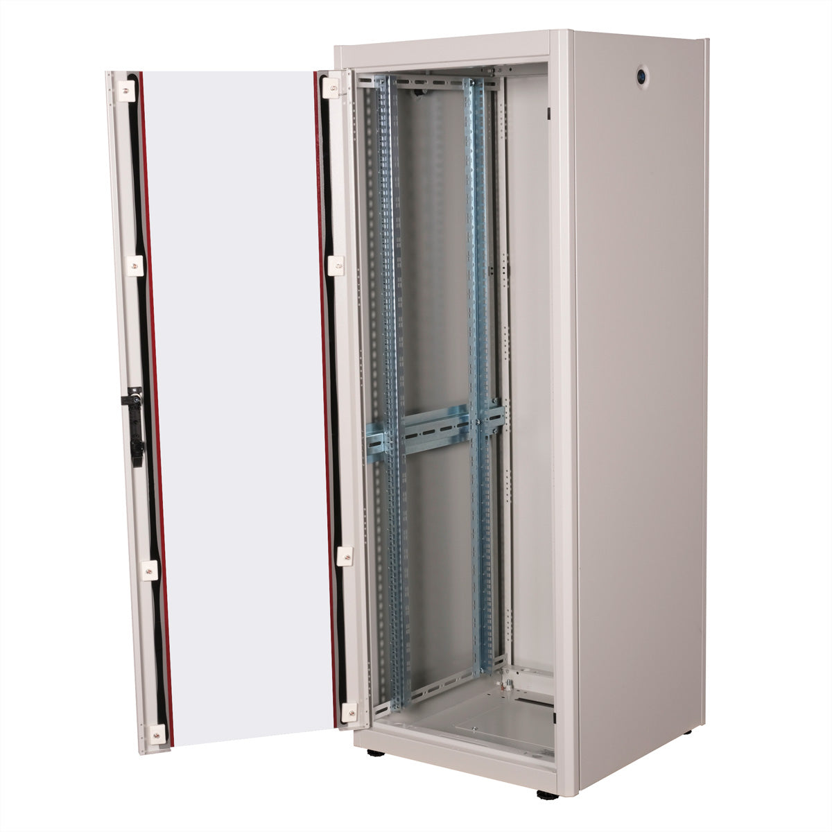 ROLINE Basic – 19" Netzwerkschrank 32U, IP20, abschliessbar, 600 × 600 × 1560 mm, lichtgrau, Stahl