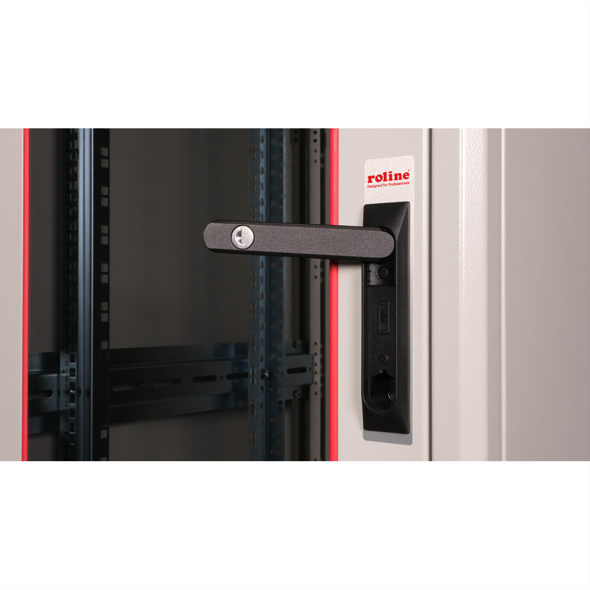 ROLINE Basic – 19" Netzwerkschrank 32U, IP20, abschliessbar, 600 × 600 × 1560 mm, lichtgrau, Stahl