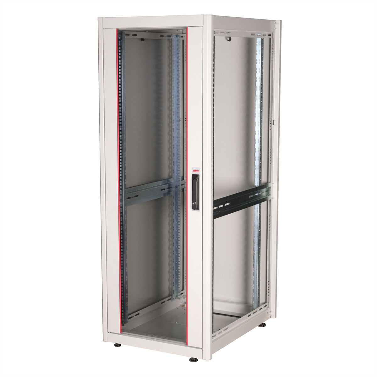 ROLINE Basic – 19" Netzwerkschrank 32U, IP20, abschliessbar, 600 × 800 × 1560 mm, lichtgrau, Stahl