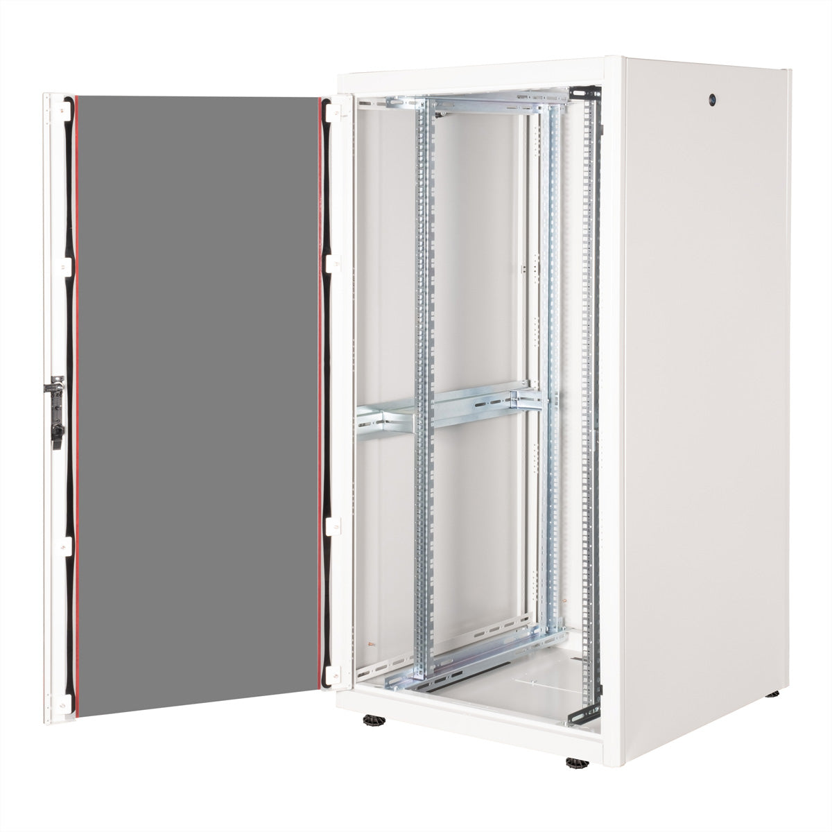 ROLINE Basic – 19" Netzwerkschrank 32U, IP20, abschliessbar, 800 × 800 × 1560 mm, lichtgrau, Stahl
