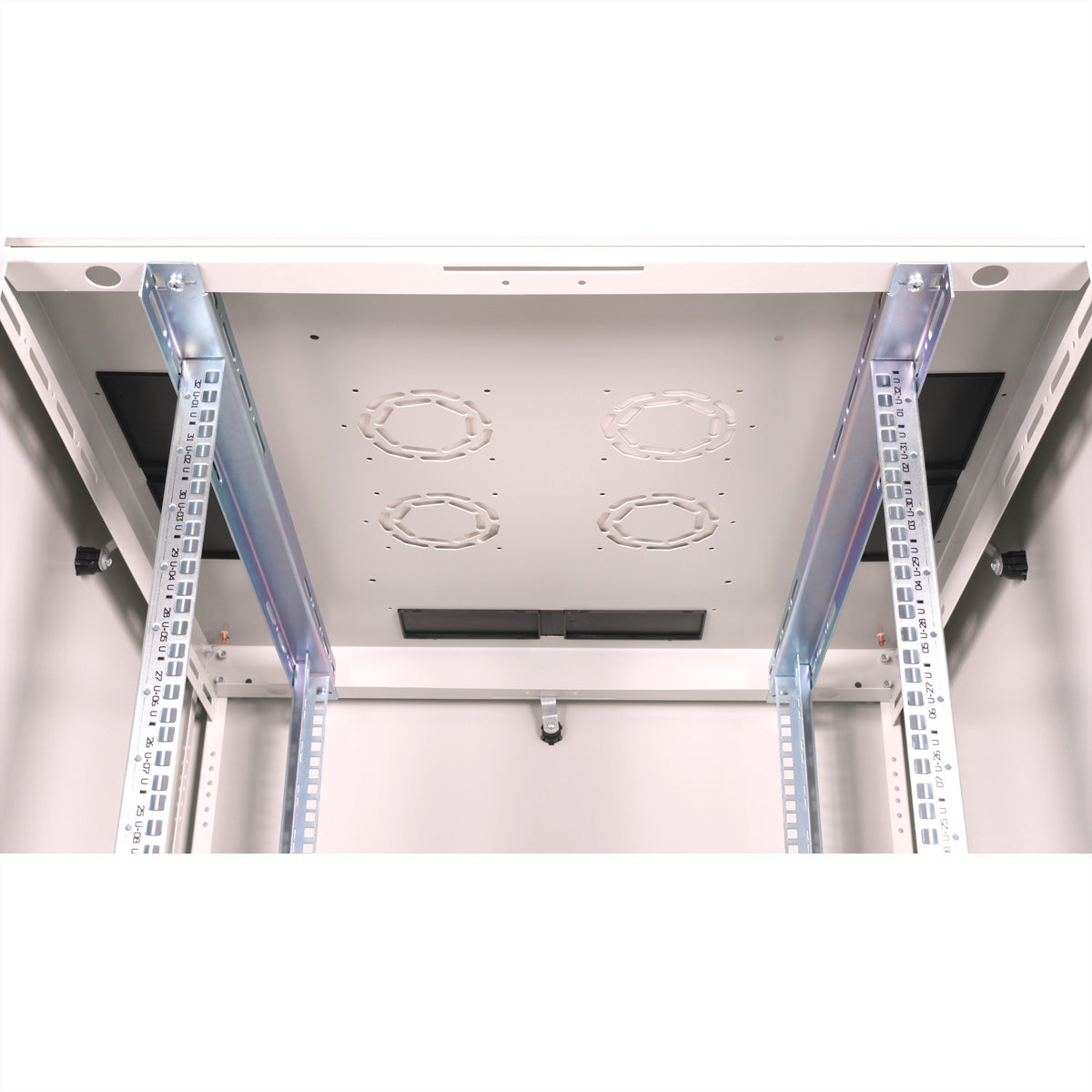 ROLINE Basic – 19" Netzwerkschrank 32U, IP20, abschliessbar, 800 × 800 × 1560 mm, lichtgrau, Stahl