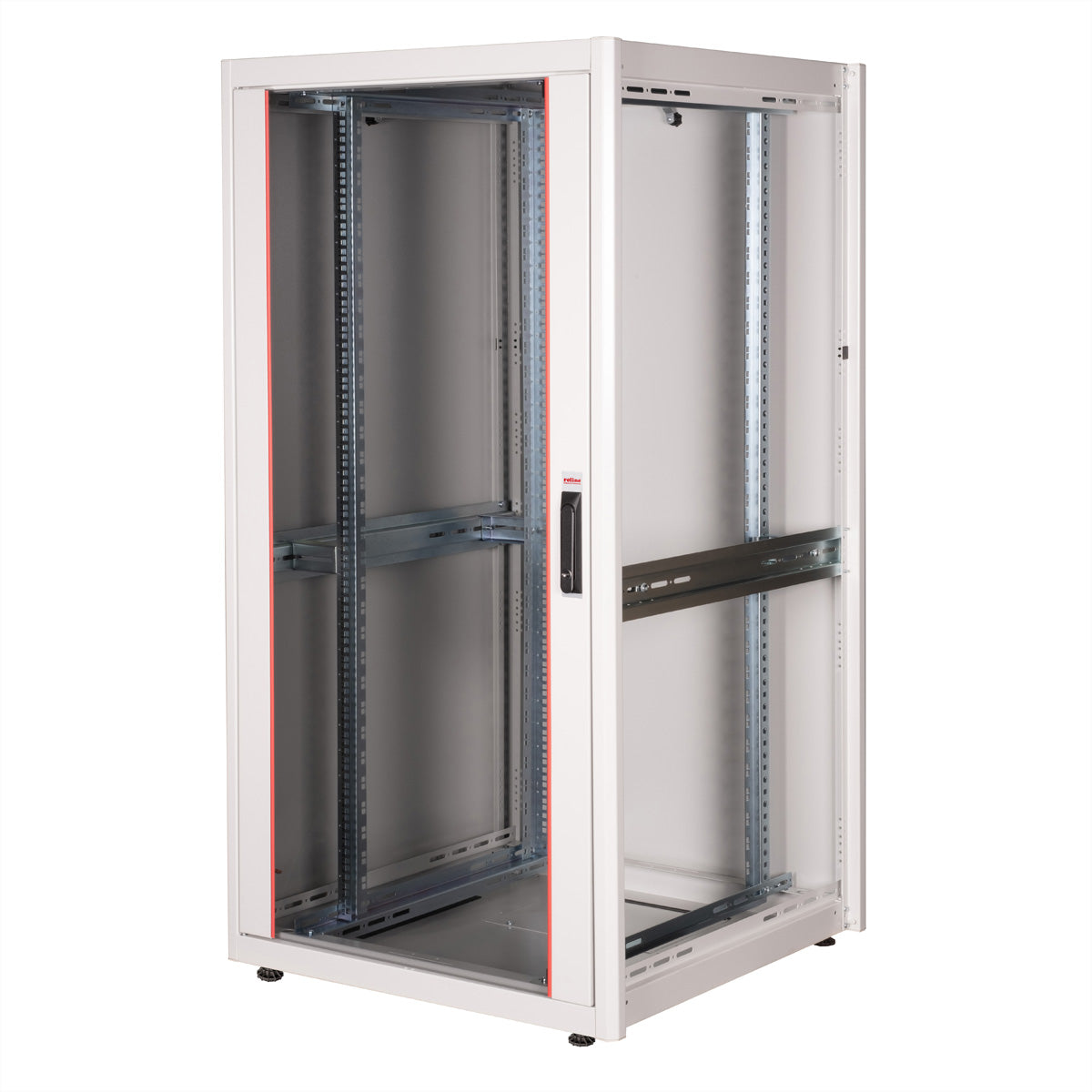 ROLINE Basic – 19" Netzwerkschrank 32U, IP20, abschliessbar, 800 × 800 × 1560 mm, lichtgrau, Stahl