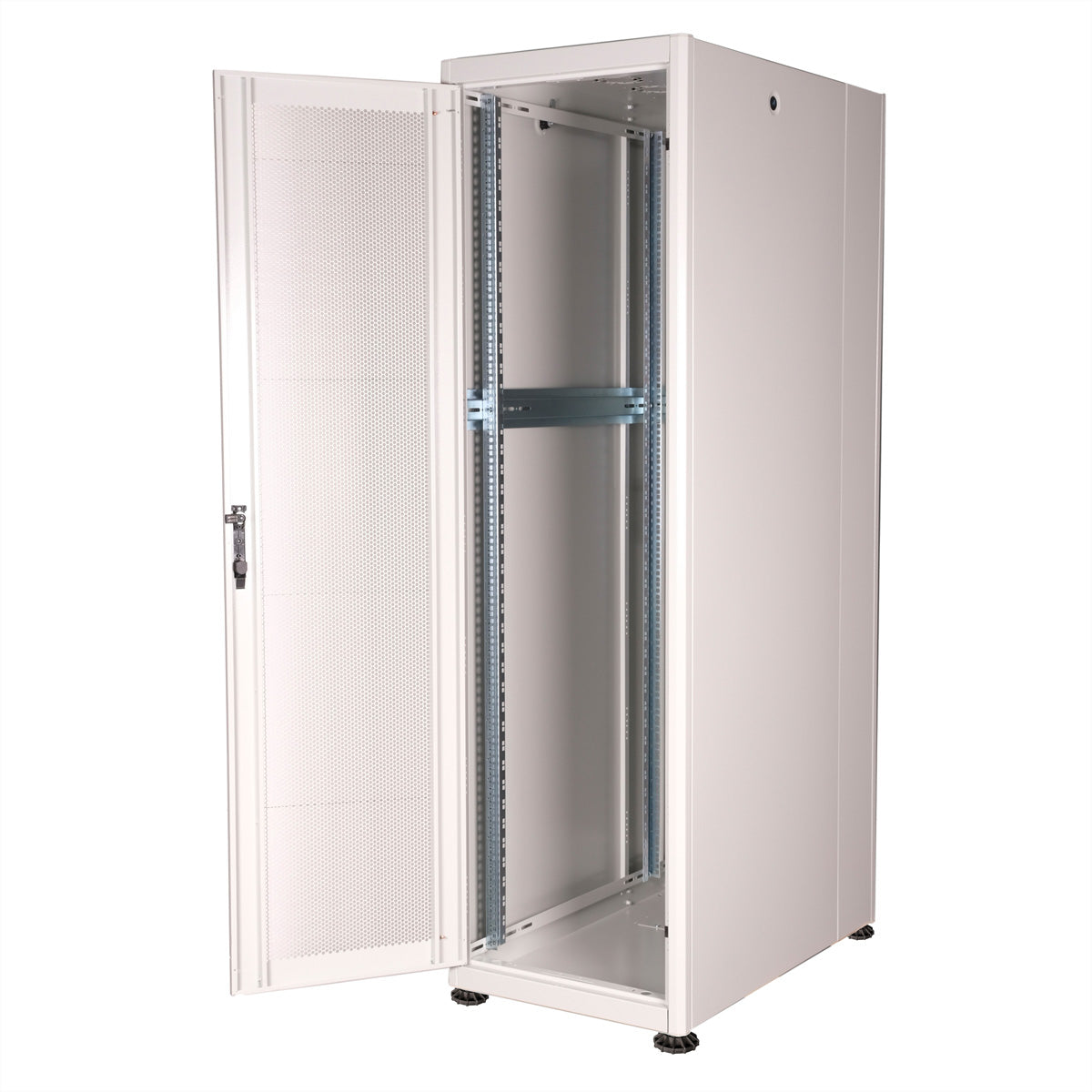 ROLINE Basic – 19" Netzwerkschrank 42U, IP20, abschliessbar, 600 × 1000 × 2010 mm, lichtgrau, Stahl