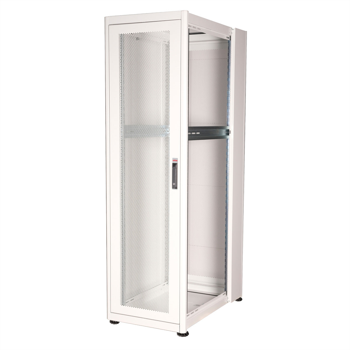 ROLINE Basic – 19" Netzwerkschrank 42U, IP20, abschliessbar, 600 × 1000 × 2010 mm, lichtgrau, Stahl