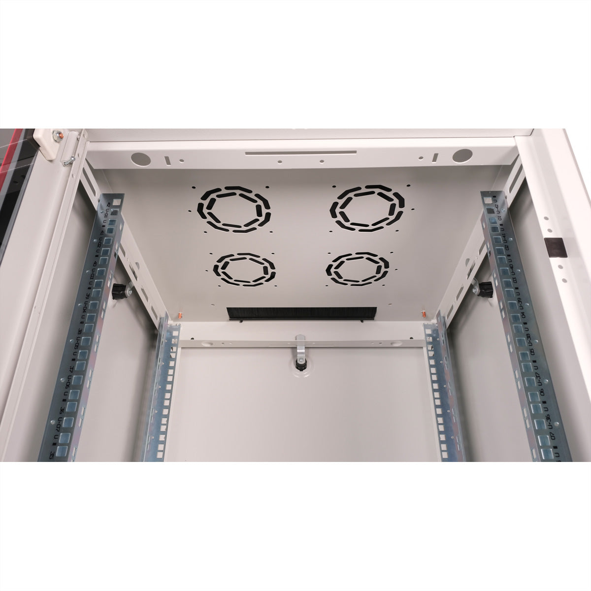 ROLINE Basic – 19" Netzwerkschrank 42U, IP20, abschliessbar, 600 × 600 × 2010 mm, lichtgrau, Stahl