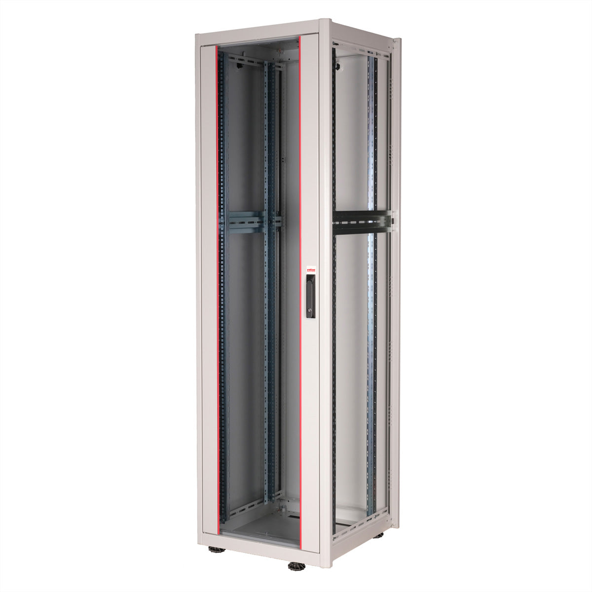 ROLINE Basic – 19" Netzwerkschrank 42U, IP20, abschliessbar, 600 × 600 × 2010 mm, lichtgrau, Stahl