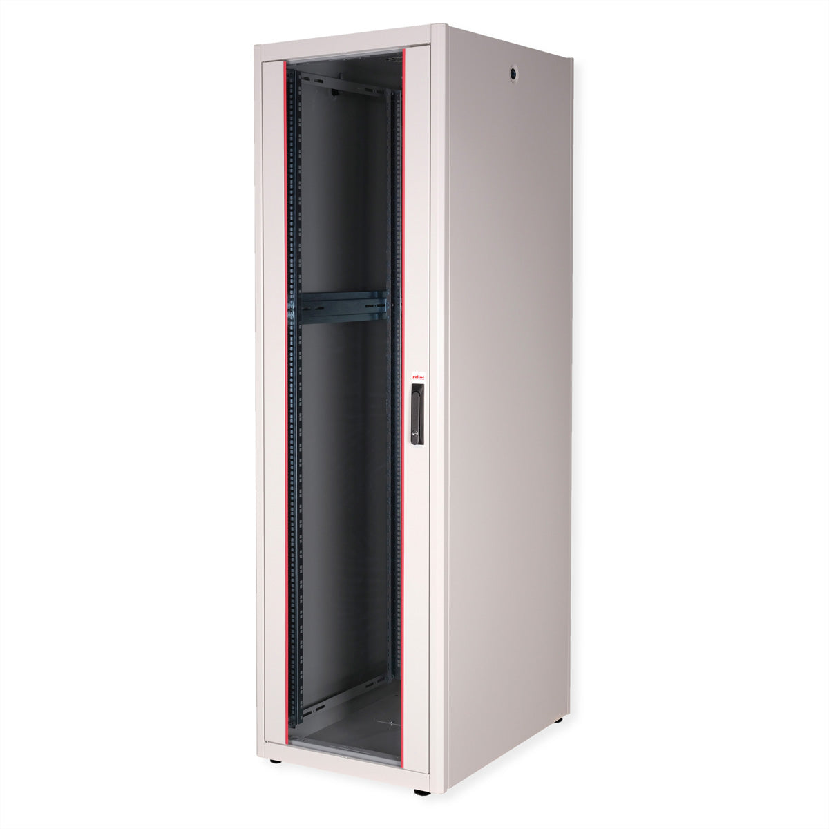 ROLINE Basic – 19" Netzwerkschrank 42U, IP20, abschliessbar, 600 × 800 × 2010 mm, lichtgrau, Stahl