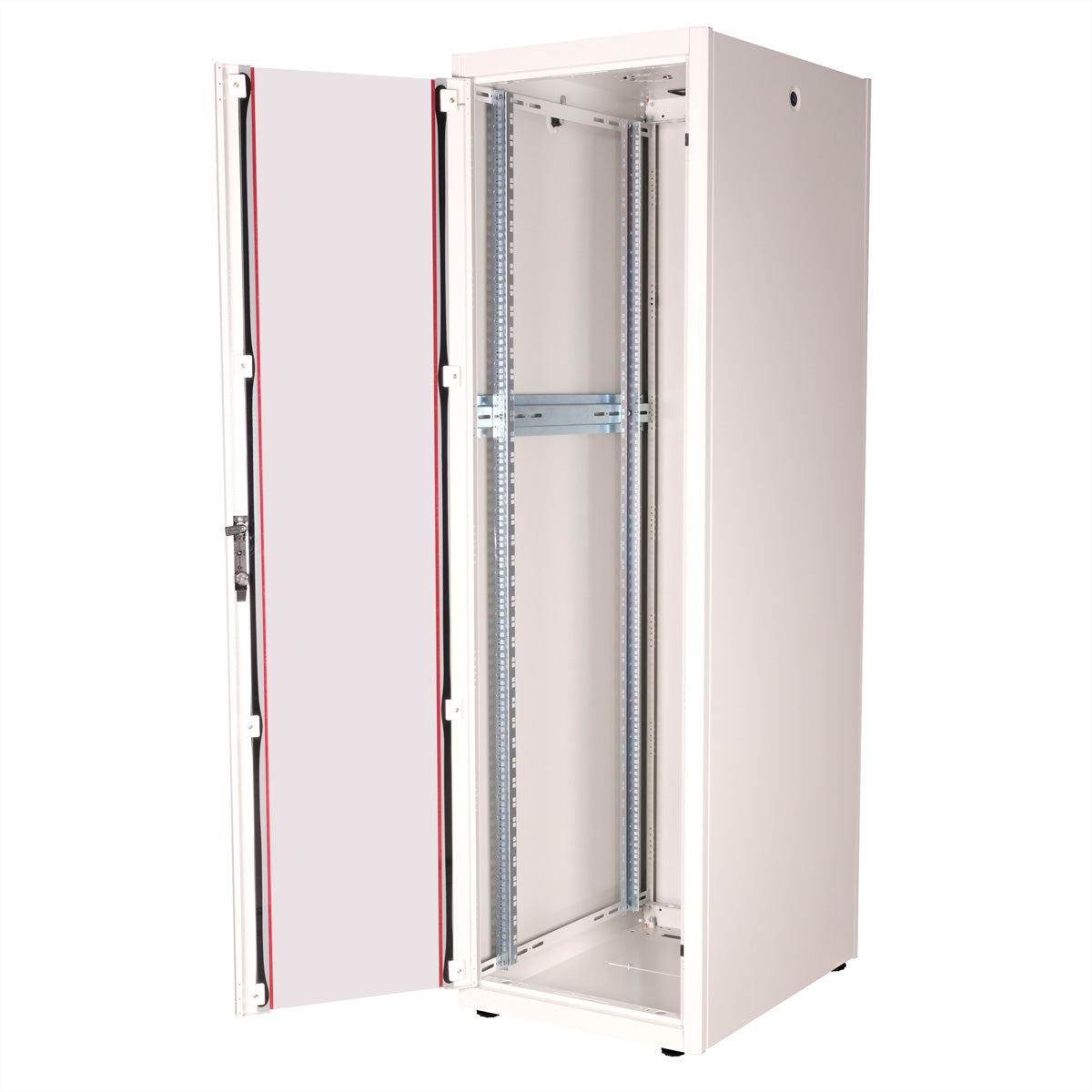 ROLINE Basic – 19" Netzwerkschrank 42U, IP20, abschliessbar, 600 × 800 × 2010 mm, lichtgrau, Stahl