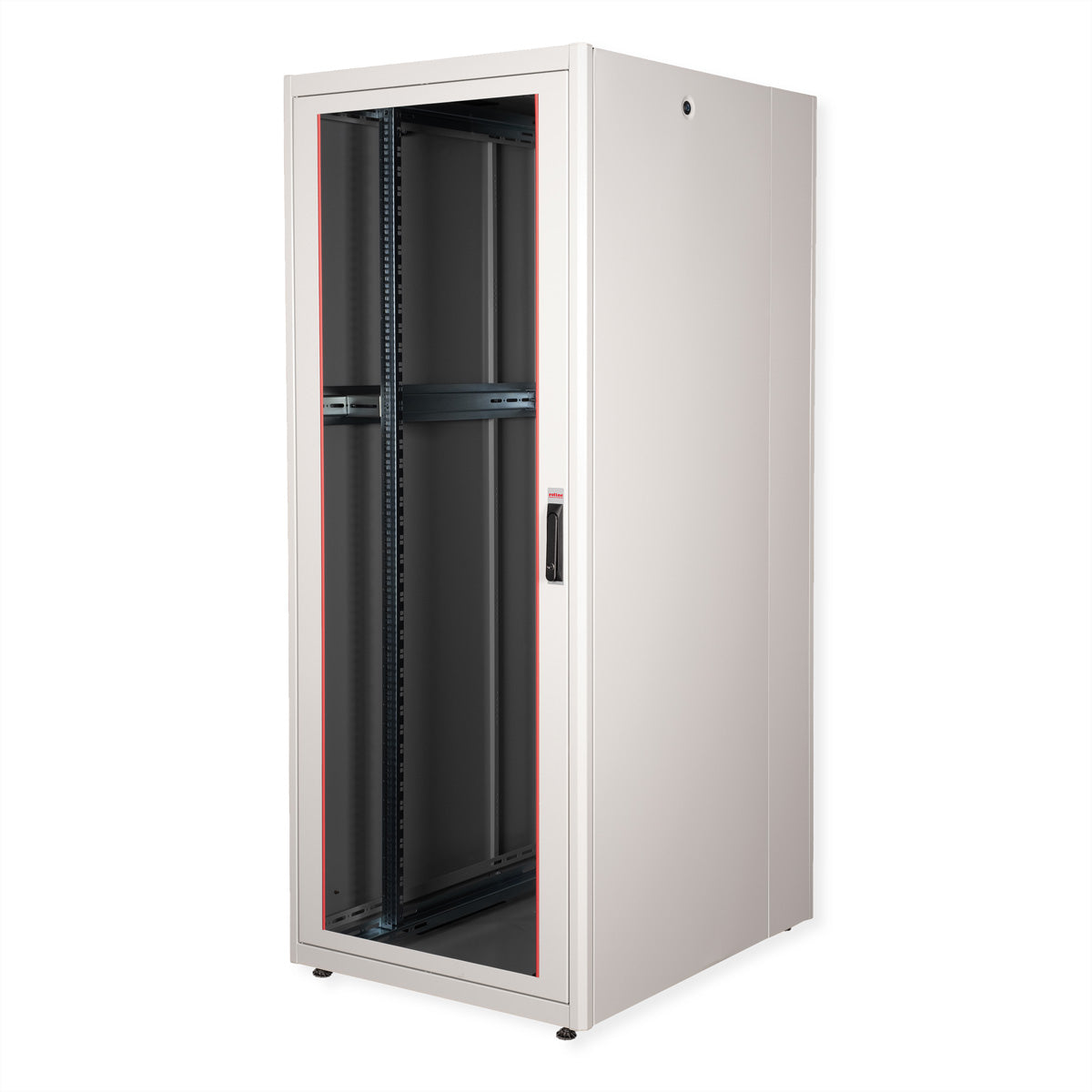 ROLINE Basic – 19" Netzwerkschrank 42U, IP20, abschliessbar, 800 × 1000 × 2010 mm, lichtgrau, Stahl