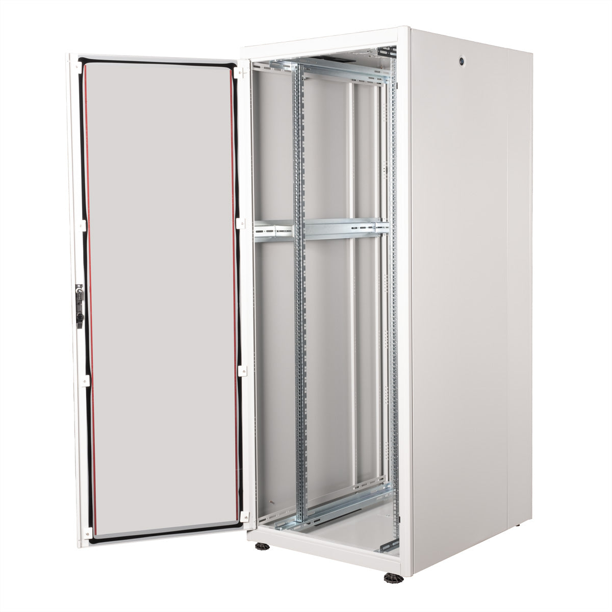 ROLINE Basic – 19" Netzwerkschrank 42U, IP20, abschliessbar, 800 × 1000 × 2010 mm, lichtgrau, Stahl