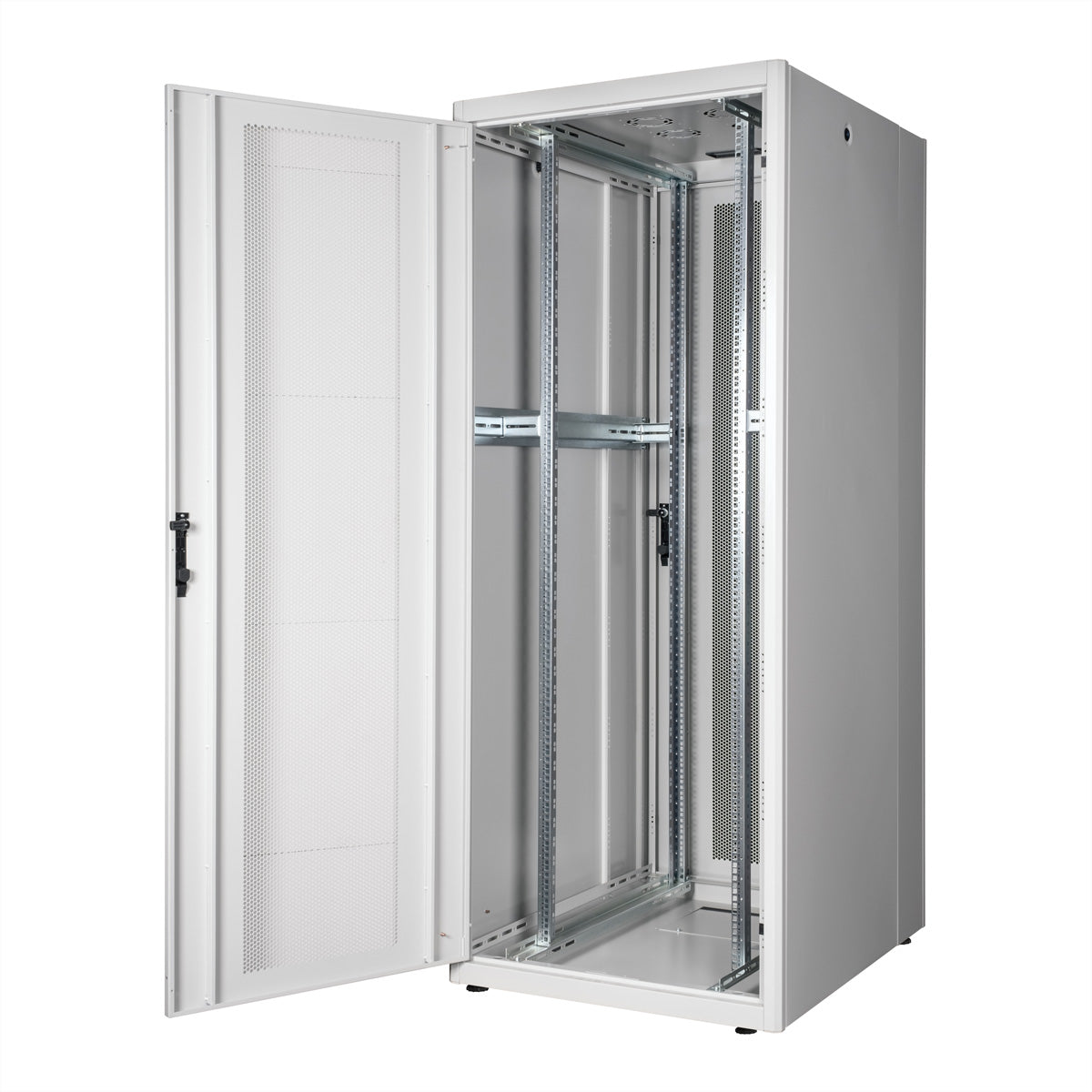 ROLINE Basic – 19" Netzwerkschrank 42U, IP20, abschliessbar, 800 × 1000 × 2010 mm, lichtgrau, Stahl