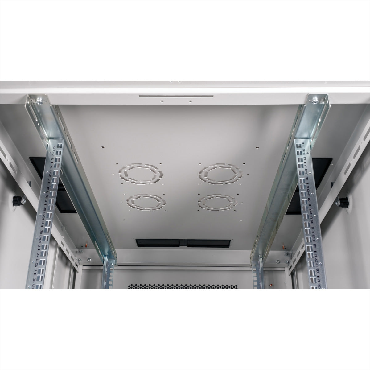 ROLINE Basic – 19" Netzwerkschrank 42U, IP20, abschliessbar, 800 × 1000 × 2010 mm, lichtgrau, Stahl