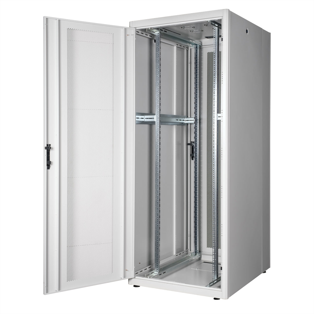 ROLINE Basic – 19" Netzwerkschrank 42U, IP20, abschliessbar, 800 × 1000 × 2010 mm, lichtgrau, Stahl
