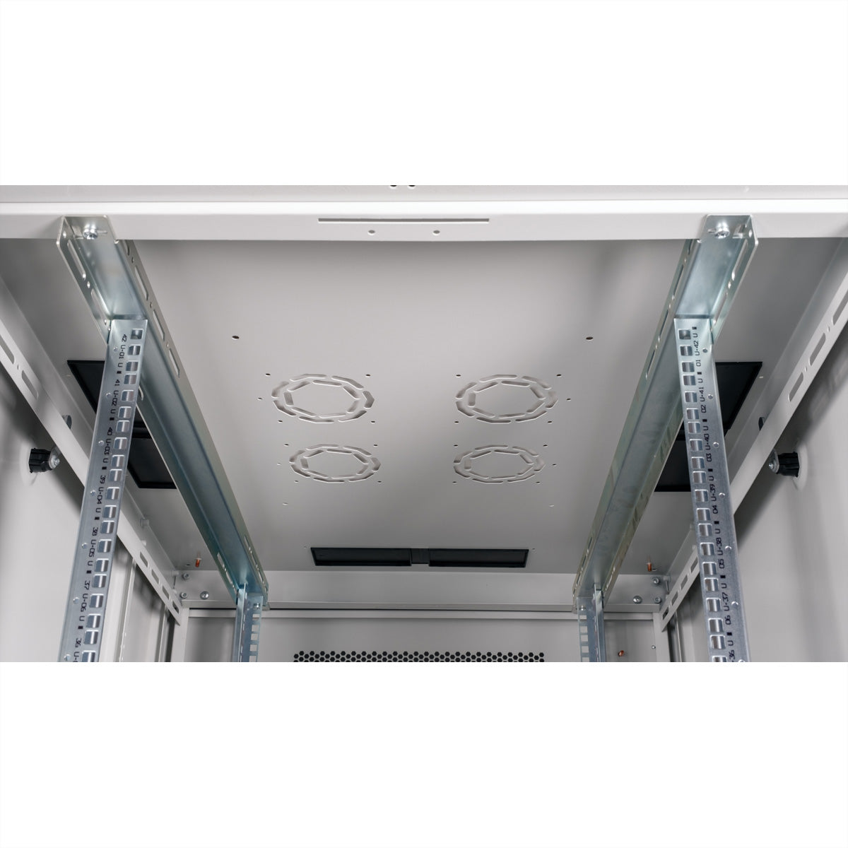 ROLINE Basic – 19" Netzwerkschrank 42U, IP20, abschliessbar, 800 × 1000 × 2010 mm, lichtgrau, Stahl