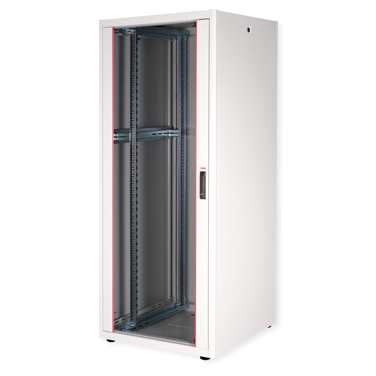 ROLINE Basic – 19" Netzwerkschrank 42U, IP20, abschliessbar, 800 × 800 × 2010 mm, lichtgrau, Stahl