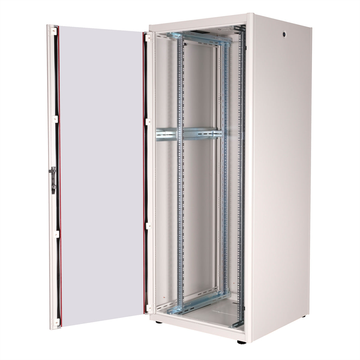ROLINE Basic – 19" Netzwerkschrank 42U, IP20, abschliessbar, 800 × 800 × 2010 mm, lichtgrau, Stahl