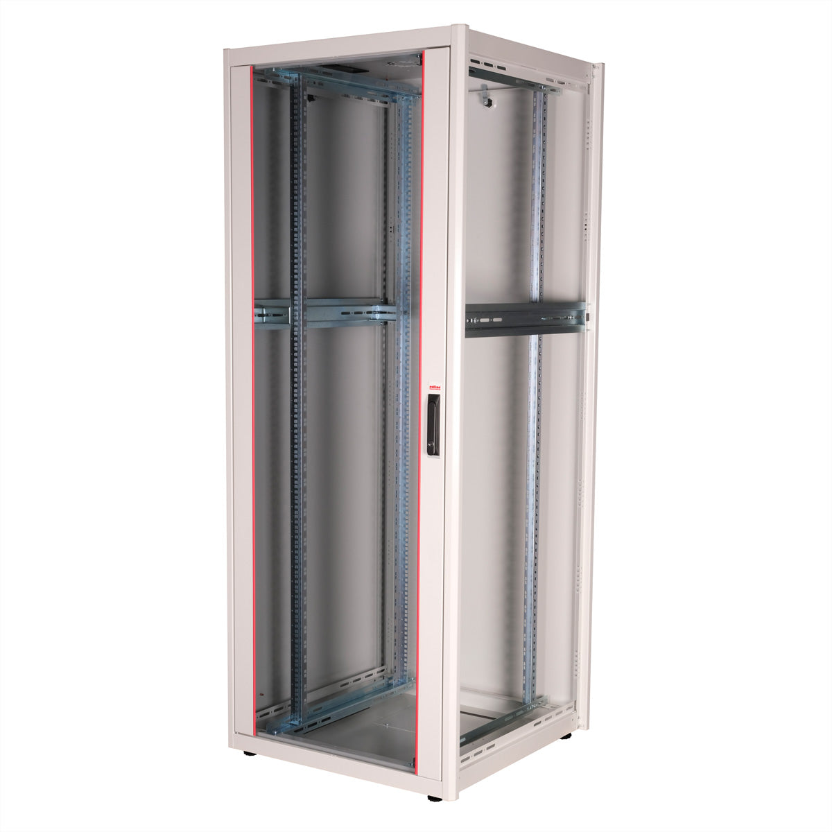 ROLINE Basic – 19" Netzwerkschrank 42U, IP20, abschliessbar, 800 × 800 × 2010 mm, lichtgrau, Stahl