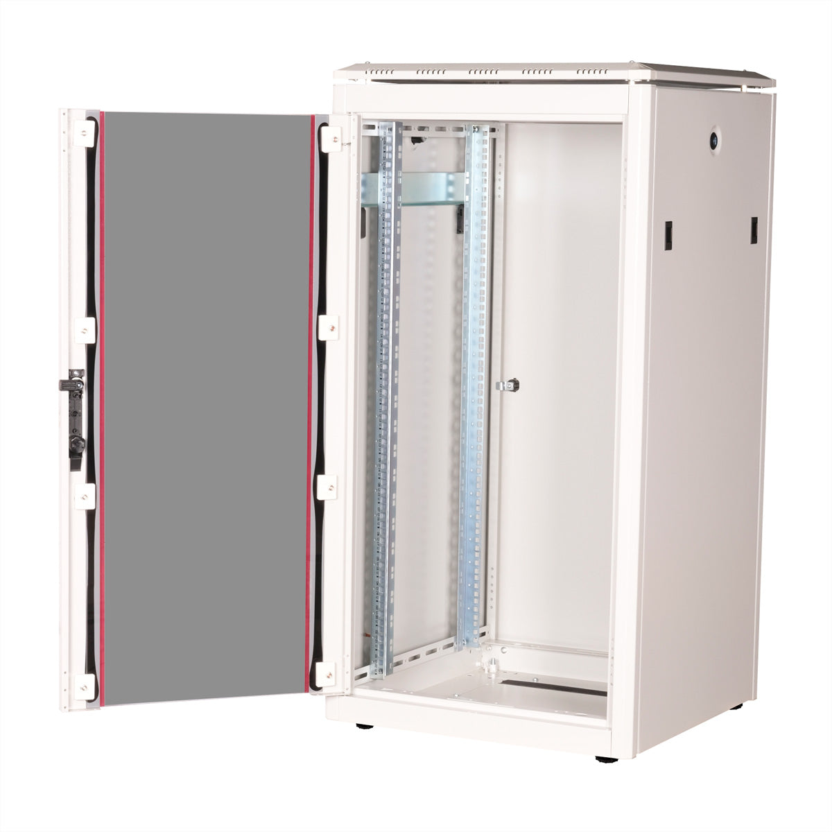 ROLINE Pro – 19" Netzwerkschrank 22U, IP20, abschliessbar, 600 × 600 × 1164 mm, lichtgrau, Stahl